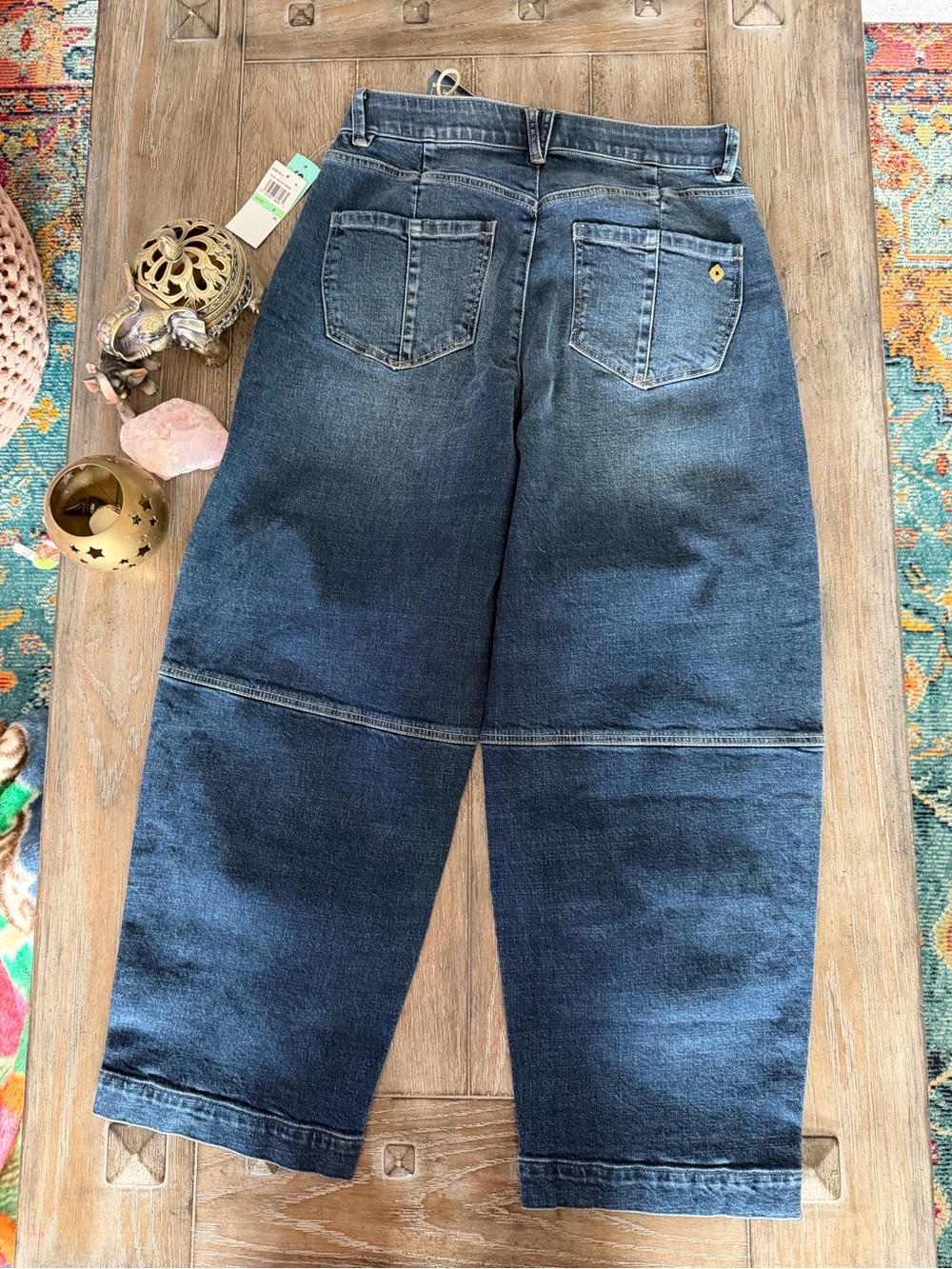 Democracy Skyrise Barrel Dark Blue Denim Jeans - Picture 10 of 12